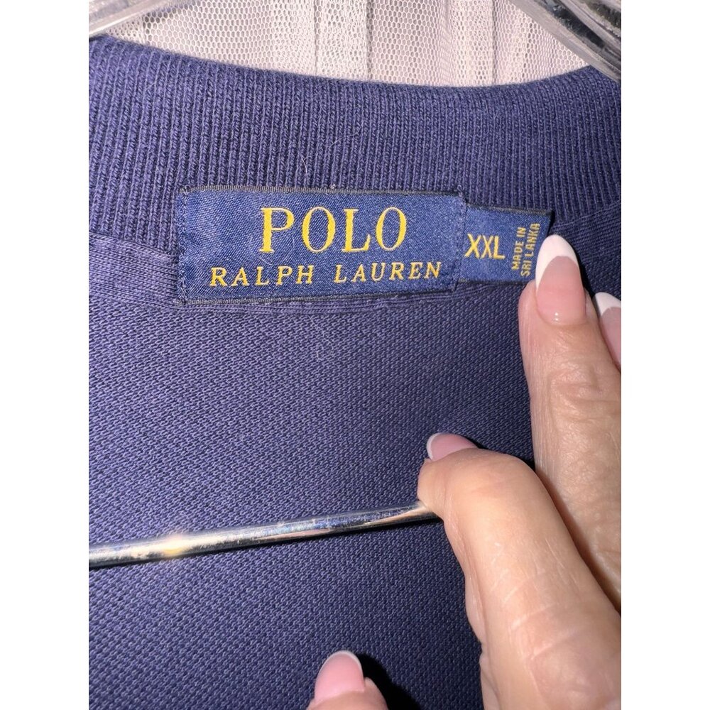 Ralph Lauren Polo Shirt XXL Navy Blue Short Sleeve Cotton Casual - Picture 4 of 5